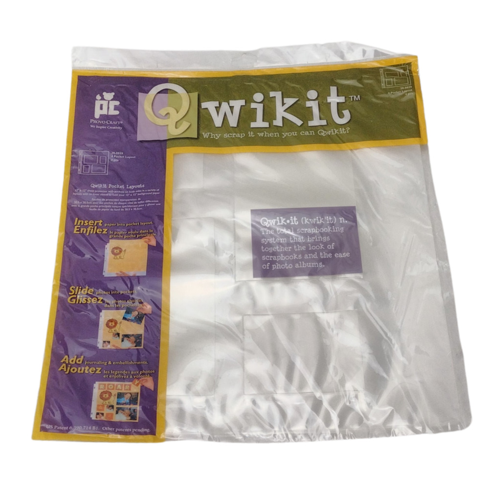 QWIKIT by Provo Craft 4 Pocket Layout 12x12 Stock: 20-8829 (4 Per Pack)